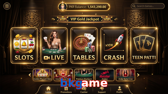Main screen of Bkgame casino page for PK players